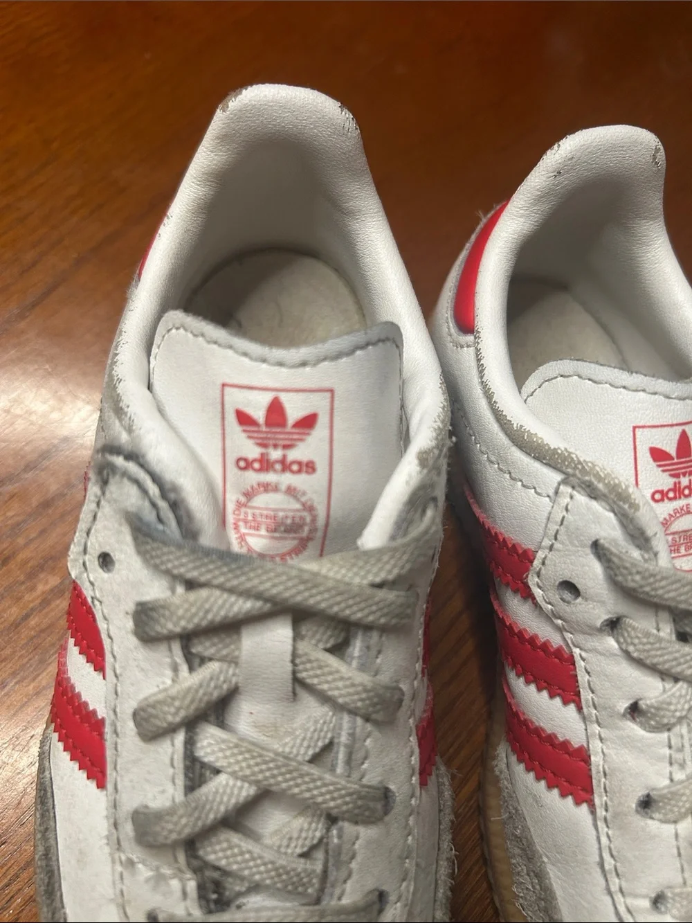 adidas Kids Two-Pair Sneakers in Brown/Pink and White/Red
